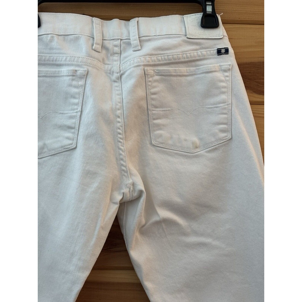 Irving & Fine Lucky Brand Women's Charlie Capri 6/28 White Orange Embroidery - Picture 5 of 7
